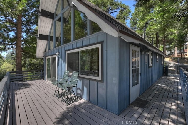 24141 Zell Ct, Crestline, CA 92325 - view of wooden deck