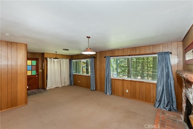 24141 Zell Ct, Crestline, CA 92325 - spare room with wood walls and carpet flooring
