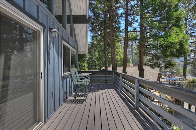 24141 Zell Ct, Crestline, CA 92325 - view of wooden deck