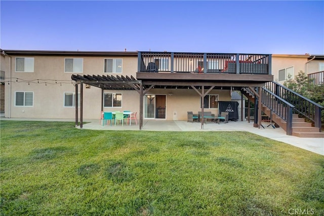 200 Cyclone St, Nipomo, CA 93444 - back of property featuring a pergola, stucco siding, and a patio area