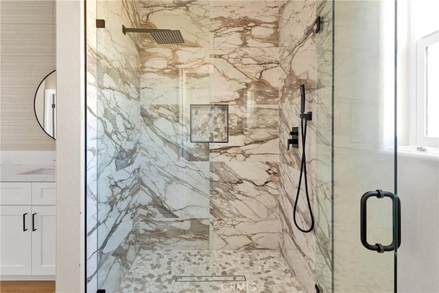6693 Banyan Ave, Hesperia, CA 92345 - full bathroom with a marble finish shower and vanity