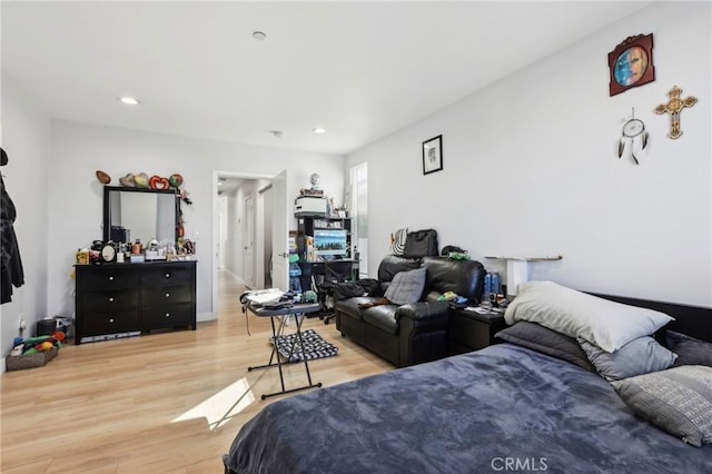 2806 Cudahy St, Huntington Park, CA 90255 - bedroom featuring wood finished floors and recessed lighting