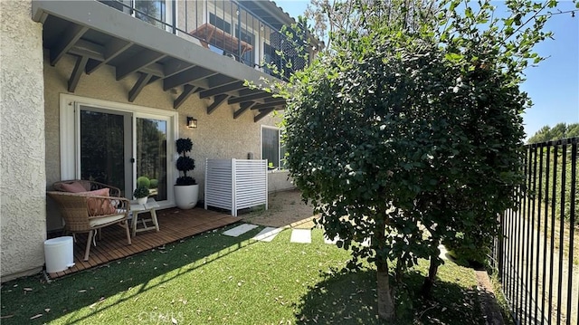 11467 Tampa Ave Unit 154, Porter Ranch, CA 91326 - view of yard with a wooden deck