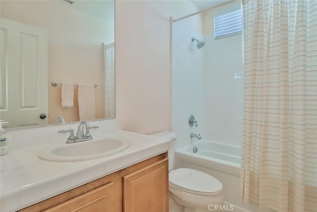3607 Cascara Ct, Simi Valley, CA 93065 - full bathroom with shower / bath combo, toilet, and vanity