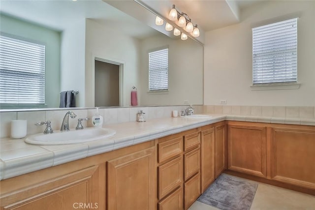 3607 Cascara Ct, Simi Valley, CA 93065 - full bathroom featuring double vanity and tile patterned flooring