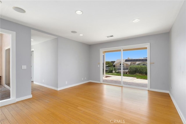 33292 Bremerton St, Dana Point, CA 92629 - unfurnished room with light wood-style floors, baseboards, and recessed lighting