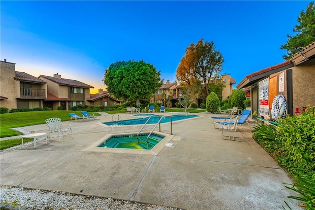 149 S Hollenbeck Ave, Covina, CA 91723 - community pool featuring a community hot tub, a patio, and a residential view