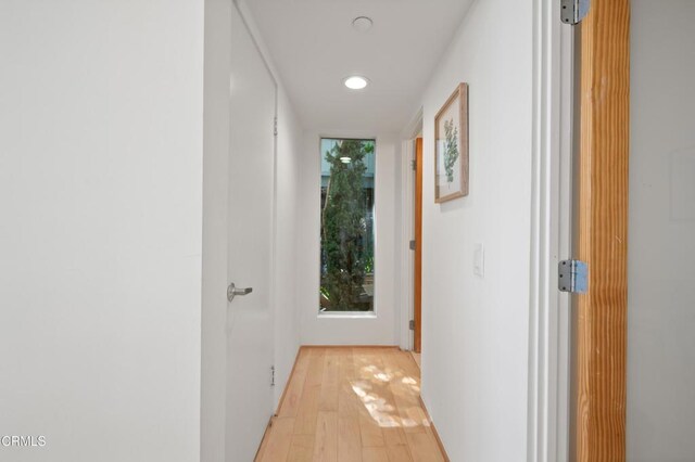 1196 Montecito Dr, Los Angeles, CA 90031 - corridor featuring light wood finished floors and recessed lighting