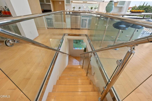 1196 Montecito Dr, Los Angeles, CA 90031 - stairs with wood finished floors