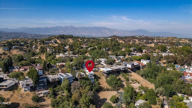1196 Montecito Dr, Los Angeles, CA 90031 - aerial view of property and surrounding area featuring a mountainous background