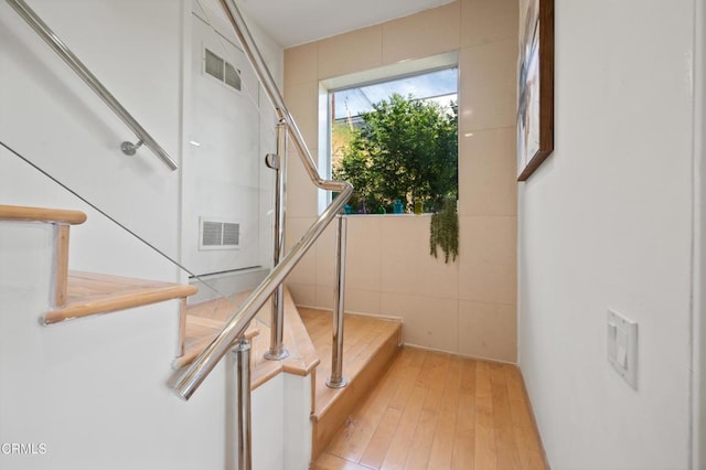 1196 Montecito Dr, Los Angeles, CA 90031 - stairway featuring hardwood / wood-style flooring