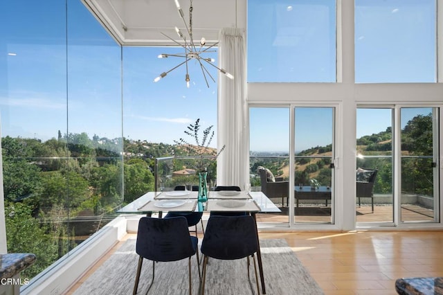 1196 Montecito Dr, Los Angeles, CA 90031 - sunroom with a chandelier