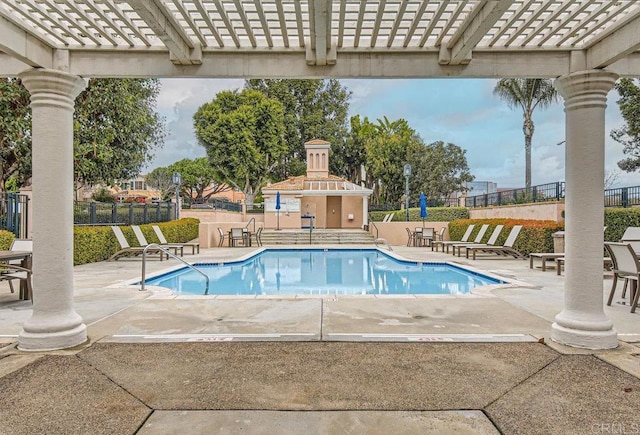 7254 Shoreline Dr Unit 131, San Diego, CA 92122 - community pool with a pergola and a patio