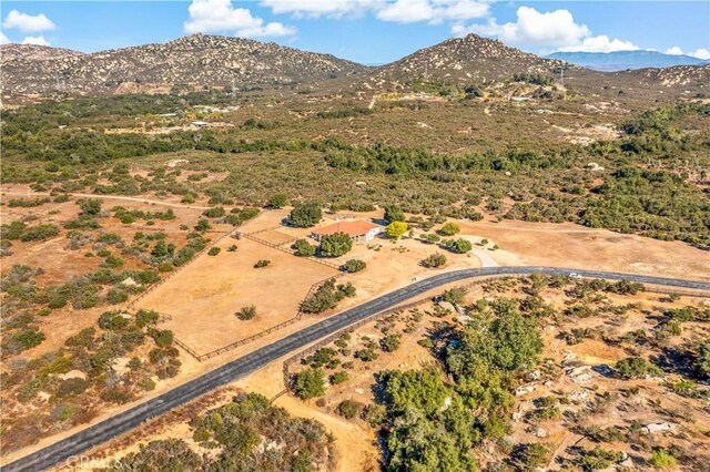 10204 Mount Olympus Valley Rd, Fallbrook, CA 92028 - aerial overview of property's location with mountains