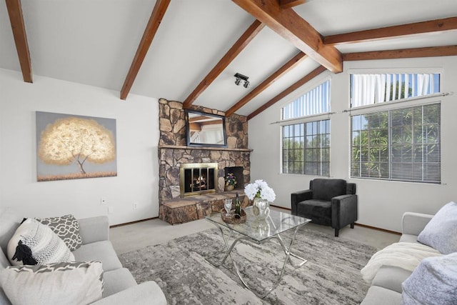 2125 Prospect St, National City, CA 91950 - living room with carpet flooring, a fireplace, and baseboards