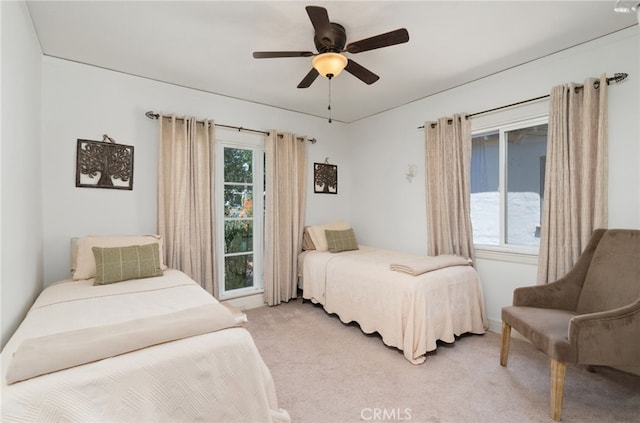 1260 Sinaloa Ave, Pasadena, CA 91104 - bedroom featuring light colored carpet and a ceiling fan
