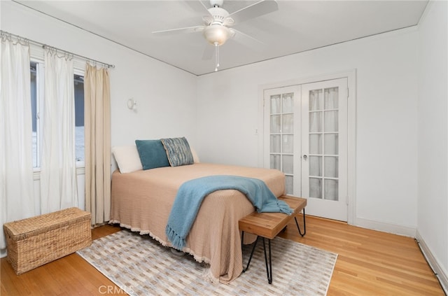 1260 Sinaloa Ave, Pasadena, CA 91104 - bedroom featuring light wood finished floors, ceiling fan, and baseboards
