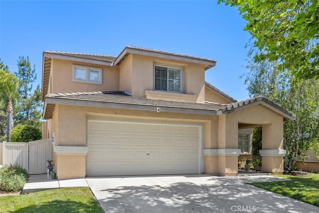 32295 Via Arias, Temecula, CA 92592 - view of front of property with stucco siding, driveway, a garage, and a tile roof