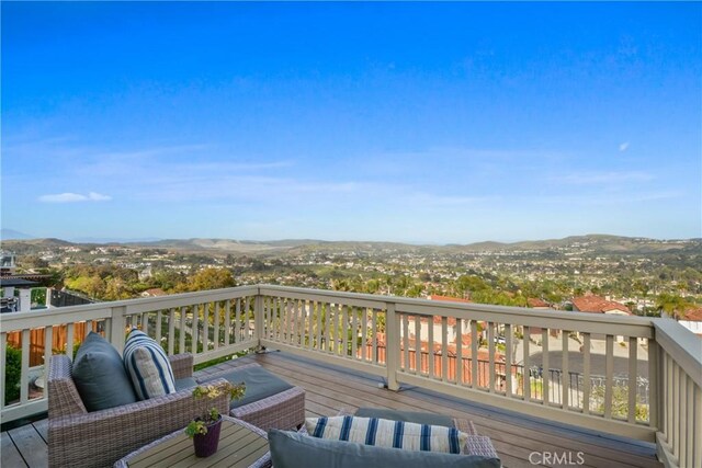 112 Del Cabo, San Clemente, CA 92673 - wooden deck with a mountain view