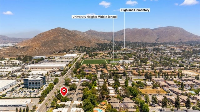 1377 Wheaton Way, Riverside, CA 92507 - bird's eye view of a mountain backdrop