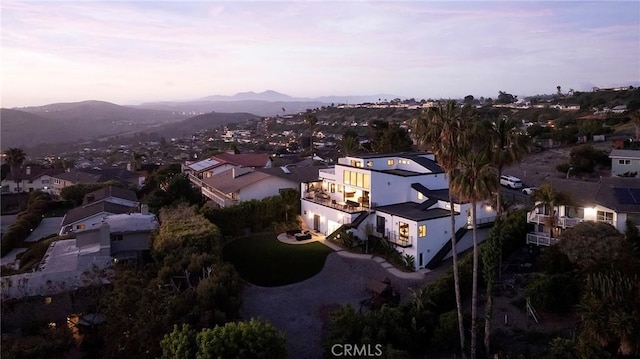 152 El Levante, San Clemente, CA 92672 - aerial view at dusk of a residential view and a mountain view