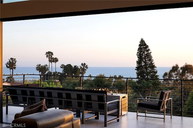 152 El Levante, San Clemente, CA 92672 - patio terrace at dusk featuring a water view and a balcony