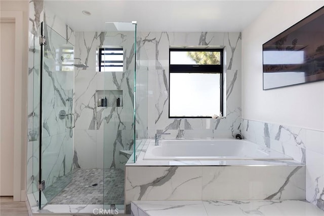 152 El Levante, San Clemente, CA 92672 - bathroom with a marble finish shower and a bath