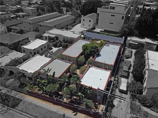 1325 Douglas St, Los Angeles, CA 90026 - aerial perspective of suburban area with property boundaries highlighted