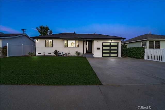 212 Oak Pl, Brea, CA 92821 - view of front of home with concrete driveway, an attached garage, and stucco siding