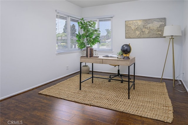 2620 W Cobblestone Rd, La Habra, CA 90631 - office space featuring hardwood / wood-style floors and baseboards