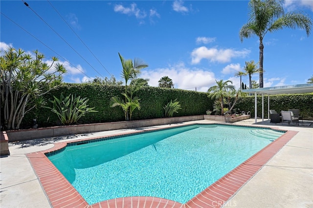 2620 W Cobblestone Rd, La Habra, CA 90631 - view of swimming pool with a patio area and a fenced backyard