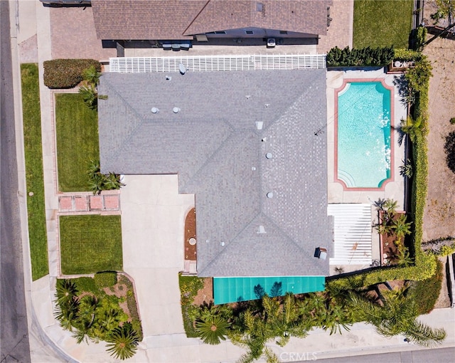 2620 W Cobblestone Rd, La Habra, CA 90631 - aerial view of property and surrounding area with a pool area