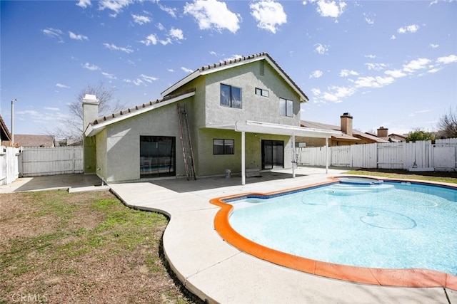 38633 Angele Trumpet Ct, Palmdale, CA 93550 - view of swimming pool featuring a fenced backyard and a patio
