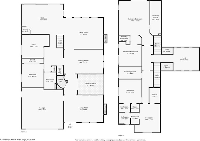 4 Sunswept Mesa, Aliso Viejo, CA 92656 - floor plan / room layout