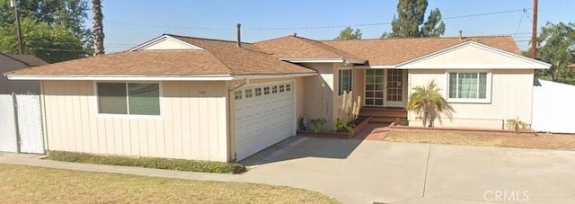1991 Heather Dr, Monterey Park, CA 91755 - ranch-style home with an attached garage, concrete driveway, and a shingled roof