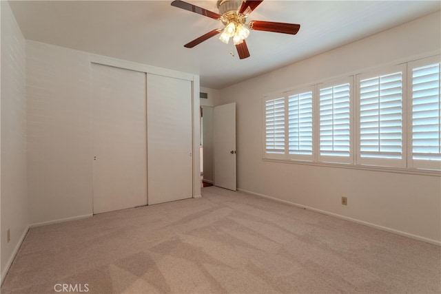 1991 Heather Dr, Monterey Park, CA 91755 - unfurnished bedroom with light colored carpet, a closet, baseboards, and a ceiling fan