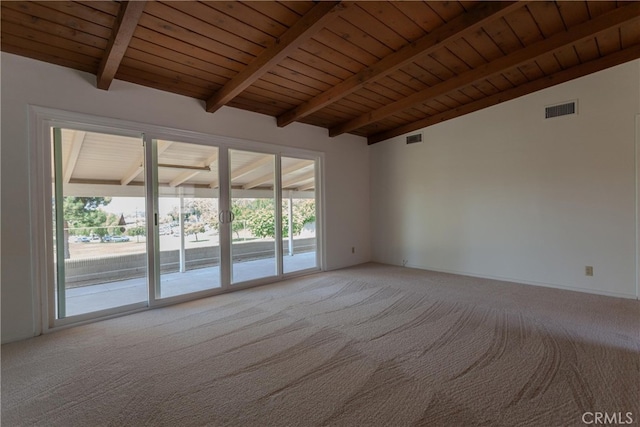 1991 Heather Dr, Monterey Park, CA 91755 - spare room with carpet floors and wooden ceiling