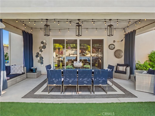 22385 Midtown Ct, Saugus, CA 91350 - view of patio / terrace with outdoor dining space