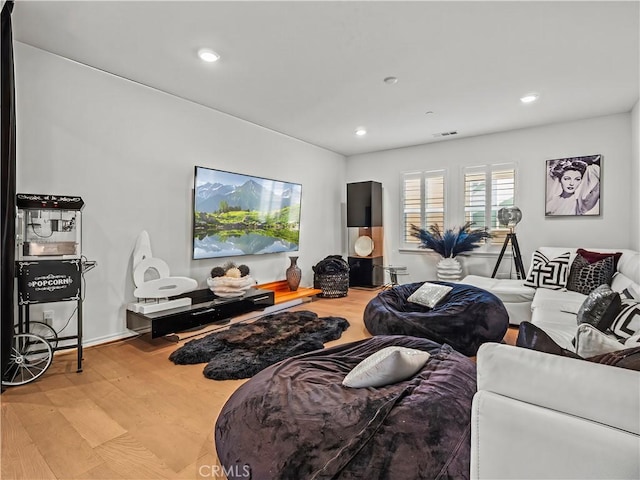 22385 Midtown Ct, Saugus, CA 91350 - living area with wood finished floors and recessed lighting