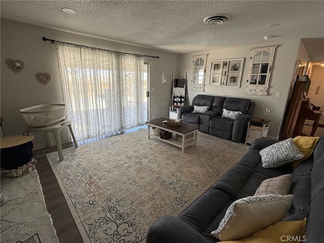 37098 San Bruno Ave, Barstow, CA 92311 - living area featuring wood finished floors and a textured ceiling