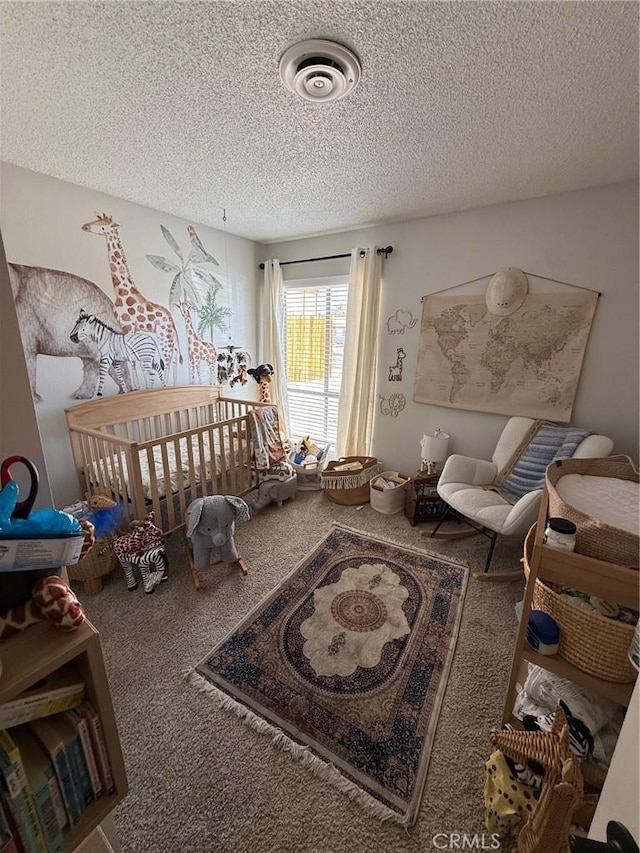 37098 San Bruno Ave, Barstow, CA 92311 - carpeted bedroom featuring a textured ceiling