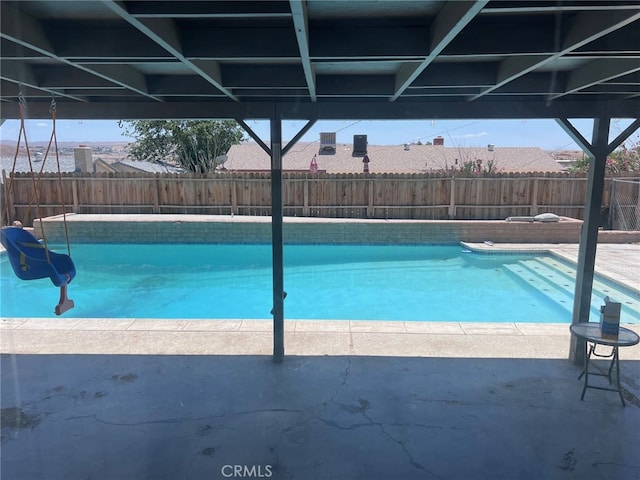 37098 San Bruno Ave, Barstow, CA 92311 - view of pool featuring a fenced backyard and a patio