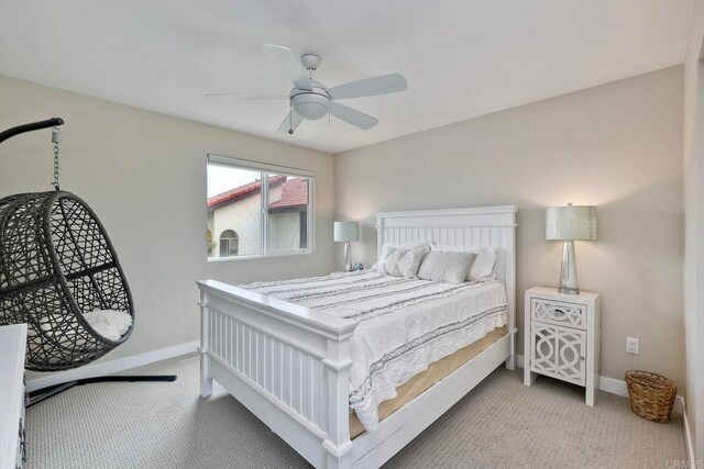 295 Chinquapin Ave, Carlsbad, CA 92008 - carpeted bedroom with baseboards and ceiling fan