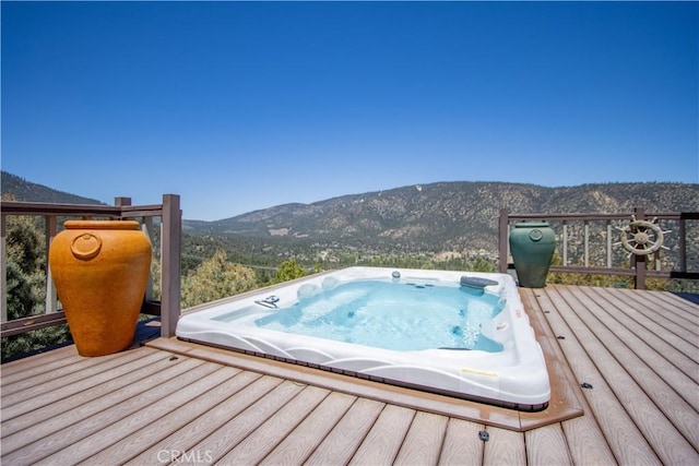 1903 Dusk Pl, Pine Mountain Club, CA 93225 - view of swimming pool with a deck with mountain view