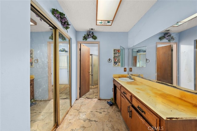 13397 Robin Ct, Yucaipa, CA 92399 - full bathroom featuring double vanity and a shower with shower door