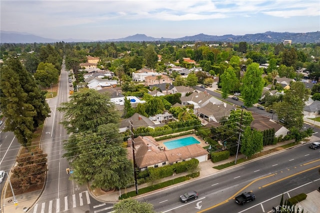 14060 Chandler Blvd, Sherman Oaks, CA 91401 - aerial view of residential area with a pool area and a mountainous background