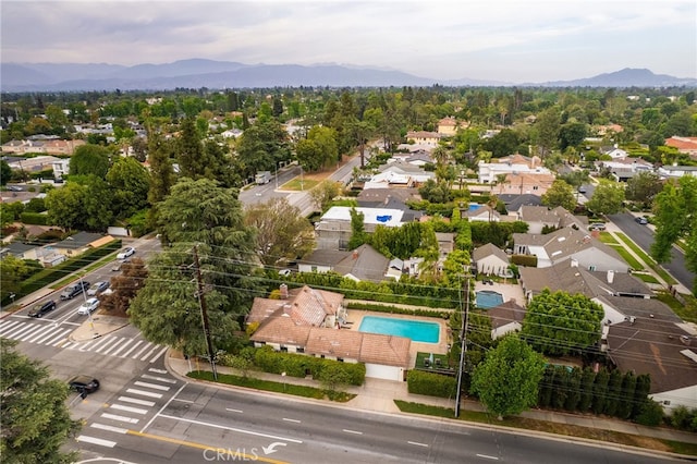 14060 Chandler Blvd, Sherman Oaks, CA 91401 - aerial view of residential area with a mountain backdrop and a pool
