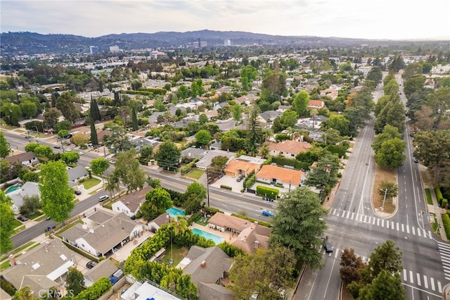 14060 Chandler Blvd, Sherman Oaks, CA 91401 - aerial view of a mountain backdrop and a pool area