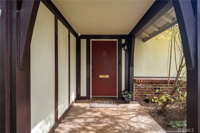14060 Chandler Blvd, Sherman Oaks, CA 91401 - doorway to property with stucco siding and brick siding