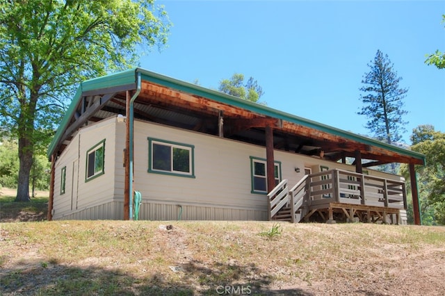 2843 E Westfall Rd, Mariposa, CA 95338 - rear view of property featuring a deck